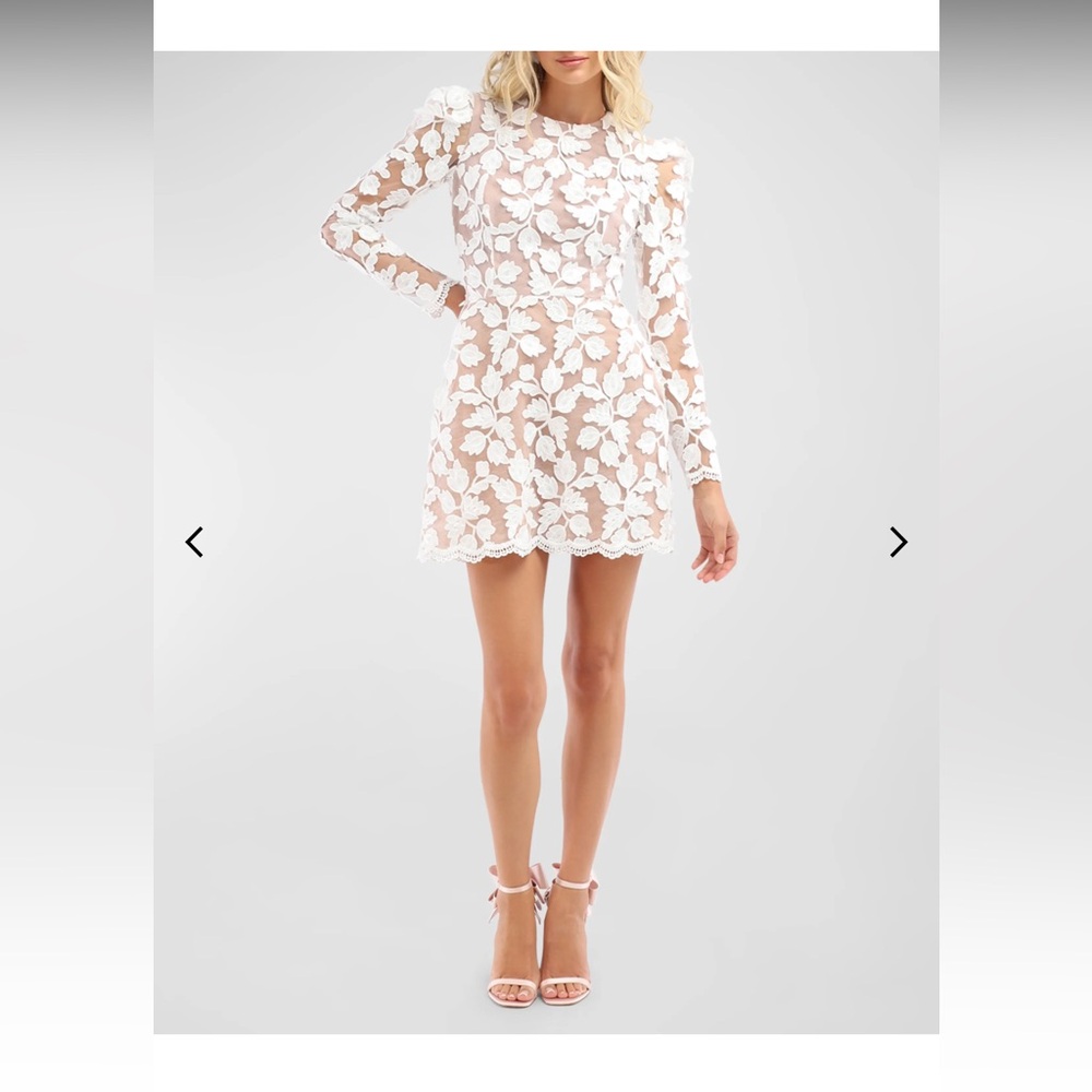 HELSI
Christy Scalloped Floral Applique Mini Dress